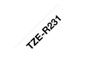 Brother TZe-R231 - båndtape - 1 kassett(er) - Rull (1,2 cm x 4 m) (TZER231)