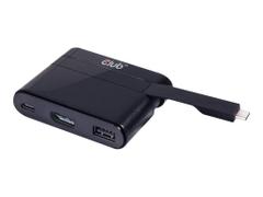 Club 3D SenseVision USB Type C to Displayport1.2 + USB 3.0 + Type C Charging Mini Dock - dokkingstasjon - USB - DP