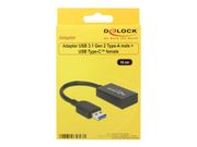 Delock Converter USB 3.1 Gen 2 Type-A male > USB Type-C - USB type C-adapter - USB-type A til 24 pin USB-C - 15 cm (65698)