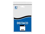 Deltaco DEL-109 - Strømkabel - CEE 7/7 (hann) vinklet til IEC 60320 C13 rett - AC 250 V - 10 A - 2 m - svart (DEL-109)
