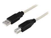 Deltaco USB-kabel - USB (hann) til USB-type B (hann) - 1.8 m (USB-218)