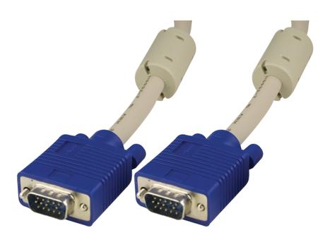 Deltaco VGA-kabel - HD-15 (VGA) (hann) til HD-15 (VGA) (hann) - 3 m (RGB-8A)