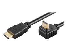 MicroConnect HDMI med Ethernet-kabel - HDMI (hann) til HDMI (hann) vinklet - 2 m
