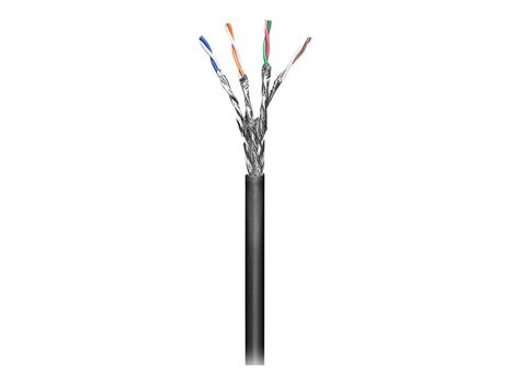 MicroConnect Samlet kabel - 100 m - SFTP - CAT 6 - innendørs,  utendørs, solid - svart (KAB024-100)