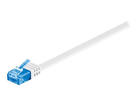 MicroConnect nettverkskabel - 50 cm - hvit (V-UTP6A005W-FLAT)