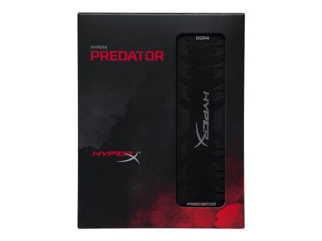 Kingston HyperX Predator - DDR4 - 32 GB: 4 x 8 GB - DIMM 288-pin - 3333 MHz / PC4-26600 - CL16 - 1.35 V - ikke-bufret - ikke-ECC - svart (HX433C16PB3K4/32)