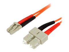 StarTech 3m Fiber Optic Cable - Multimode Duplex 62.5/125 - LSZH - LC/SC - OM1 - LC to SC Fiber Patch Cable (FIBLCSC3) - nettverkskabel - 3 m