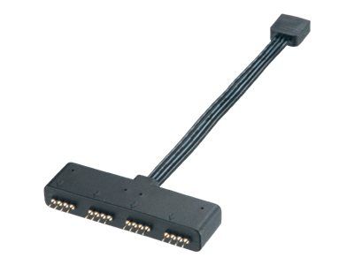 AKASA RGB LED-splitter - 4-pin intern strøm til 4-pin intern strøm - 10 cm (AK-CBLD02-10BK)