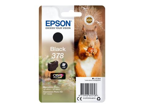Epson 378 - svart - original - blekkpatron (C13T37814020)