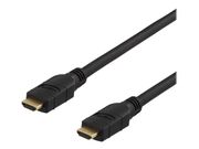 Deltaco Prime HDMI-3100 - HDMI med Ethernet-kabel - HDMI (hann) til HDMI (hann) - 10 m - svart - 4K-støtte,  aktiv (HDMI-3100)