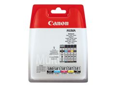 Canon CLI-581 BK/C/M/Y Multi Pack - 4-pack - svart, gul, cyan, magenta - original - blekkbeholder