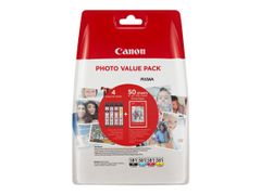 Canon CLI-581 C/M/Y/BK Photo Value Pack - 4-pack - svart, gul, cyan, magenta - original - blekkbeholder / papirsett