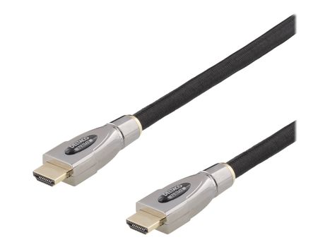 Deltaco Prime HDMI-4100 - HDMI med Ethernet-kabel - HDMI (hann) til HDMI (hann) - svart - 4K-støtte (HDMI-4100)