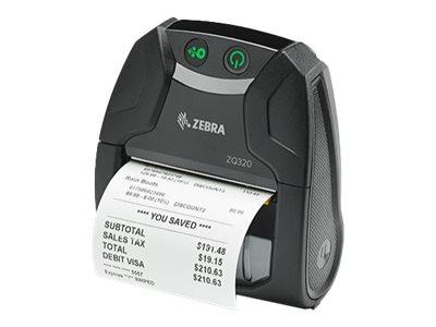 Zebra ZQ320 Mobile Receipt Printer - kvitteringsskriver - S/H - direktetermisk (ZQ32-A0E02TE-00)