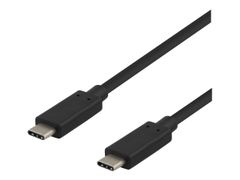 Deltaco USB-kabel - USB-C (hann) til USB-C (hann) - USB 3.1 Gen 2 - 25 cm - svart