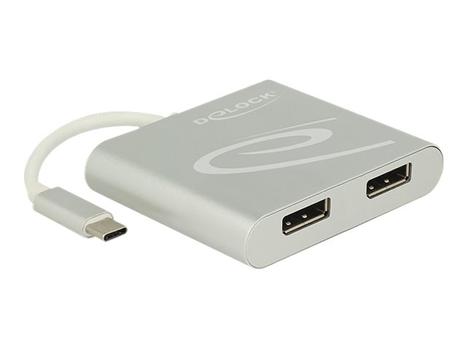Delock ekstern videoadapter - USB-C->2xDisplayPort