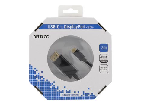 Deltaco Ekstern videoadapter - USB-C - DisplayPort - svart (USBC-DP200-K)
