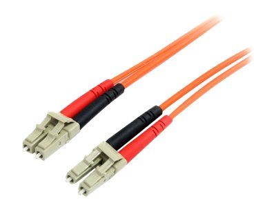 StarTech 2m Fiber Optic Cable - Multimode Duplex 62.5/125 - LSZH - LC/LC - OM1 - LC to LC Fiber Patch Cable (FIBLCLC2) - koblingskabel - 2 m - oransje (FIBLCLC2)