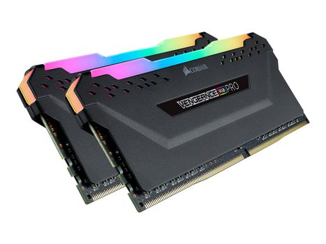 Corsair Vengeance RGB PRO - DDR4 - 16 GB: 2 x 8 GB - DIMM 288-pin - 3200 MHz / PC4-25600 - CL16 - 1.35 V - ikke-bufret - ikke-ECC - svart (CMW16GX4M2C3200C16)