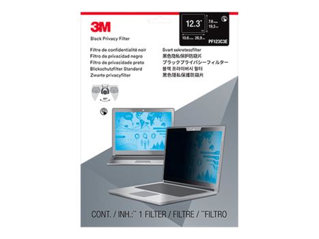 3M Touch Privacy Filter for 12.3" Laptops 3:2 with COMPLY - notebookpersonvernsfilter (PF123C3E)