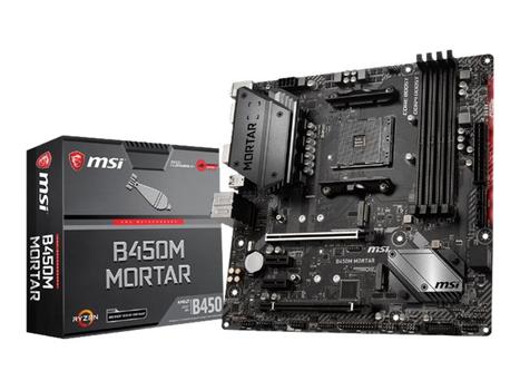 MSI B450M MORTAR - hovedkort - mikro ATX - Socket AM4 - AMD B450 (B450M MORTAR)