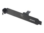 AKASA AK-CBUB37-50BK - USB-panel - 20-stifts USB 3.1-header til USB-C - 50 cm (AK-CBUB37-50BK)