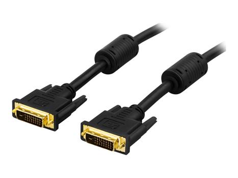 Deltaco DVI-kabel - DVI-D (hann) til DVI-D (hann) - 2 m (DVI-600A)