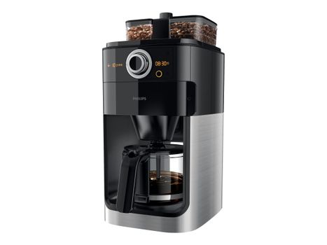 Philips Grind & Brew HD7769 - kaffemaskin - metall/ svart (HD7769/00)