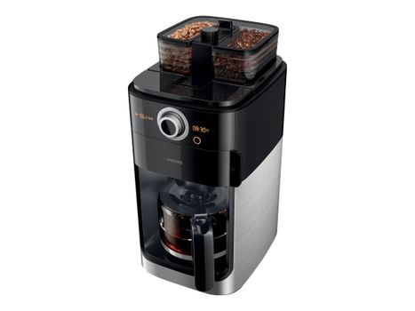 Philips Grind & Brew HD7769 - kaffemaskin - metall/ svart (HD7769/00)