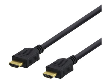 Deltaco HDMI-1030D - HDMI med Ethernet-kabel - 3 m (HDMI-1030D)