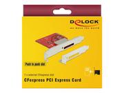 Delock PCI Express > 1x external CFexpress slot - kortleser - PCI Express x4 3.0 (91748)