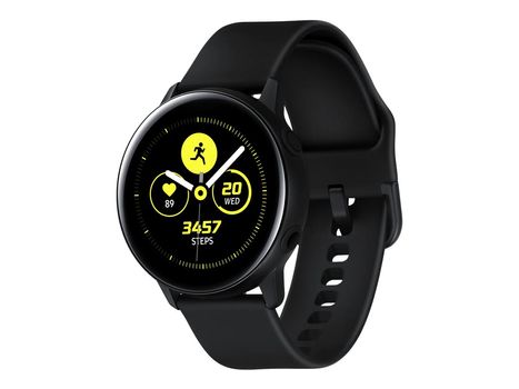 Samsung Galaxy Watch Active - svart - smartklokke med bånd - 4 GB (SM-R500NZKANEE)