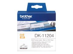 Brother DK-11204 - flerbruks merkelapper - 400 etikett(er) - 17 x 54 mm