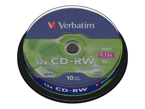 Verbatim DataLifePlus - 10 x CD-RW - 700 MB 8x - 12x (43480)