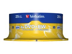 Verbatim DVD+RW x 25 - 4.7 GB - lagringsmedier