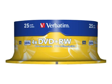 Verbatim DVD+RW x 25 - 4.7 GB - lagringsmedier (43489)