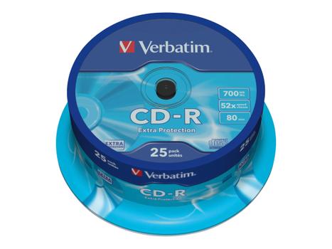 Verbatim CD-R Extra Protection - CD-R x 25 - 700 MB - lagringsmedier (43432)