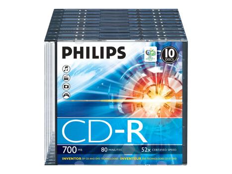 Philips CD-R x 10 - 700 MB - lagringsmedier (CR7D5NS10/00)