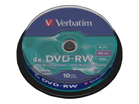 Verbatim DataLifePlus - DVD-RW x 10 - 4.7 GB - lagringsmedier (43552)