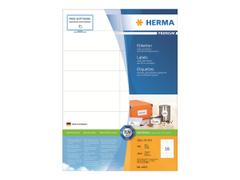 Herma Premium - Papir - matt - permanent selv-adhesiv - hvit - 105 x 37 mm 1600 etikett(er) (100 ark x 16) laminerte etiketter