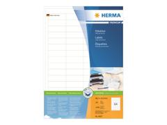 Herma Premium - Papir - matt - permanent selv-adhesiv - hvit - 48.3 x 16.9 mm 12800 etikett(er) (200 ark x 64) laminerte etiketter