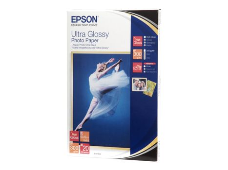 Epson Ultra Glossy Photo Paper - fotopapir - blank - 20 ark - 100 x 150 mm (C13S041926)