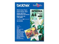 Brother BP 60MA Matte Inkjet Paper - Matt - A4 (210 x 297 mm) - 145 g/m² - 25 ark papir - for Brother DCP-J577, J772, J774, J973, J988, T310, MFC-J6583, J6983, J6997, J6999, J738, J893