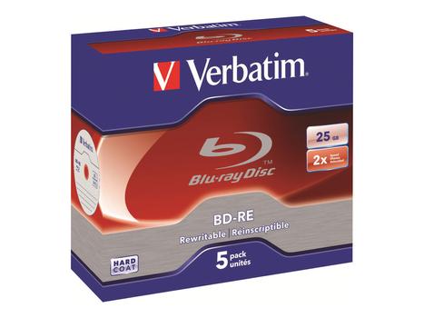 VERBATIM 5 x BD-RE - 25 GB 2x - CD-eske