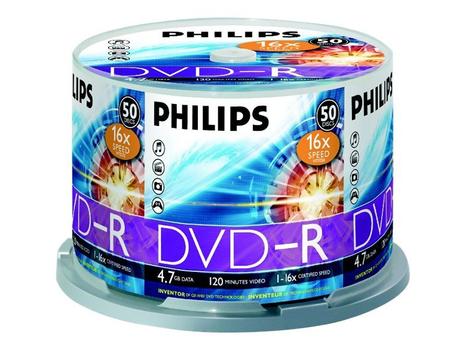 Philips DM4S6B50F - DVD-R x 50 - 4.7 GB - lagringsmedier (DM4S6B50F/00)