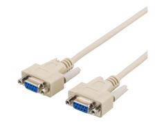 Deltaco Null modem-kabel - DB-9 (hunn) til DB-9 (hunn) - 2 m
