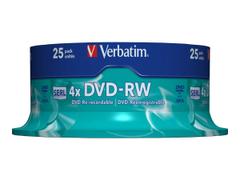 Verbatim DVD-RW x 25 - 4.7 GB - lagringsmedier