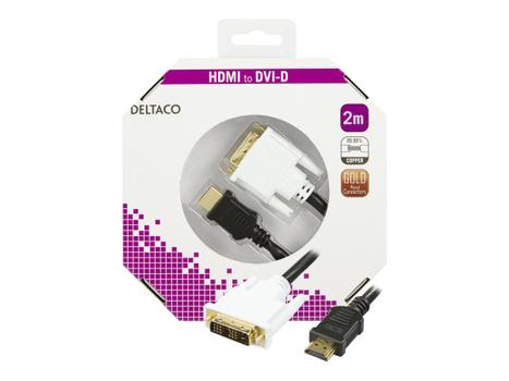 Deltaco adapterkabel - 2 m (HDMI-112-K)