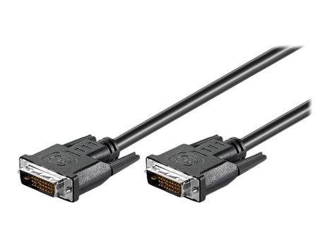 MicroConnect DVI-kabel - dobbeltlenke - DVI-D (hann) til DVI-D (hann) - 3 m - formstøpt,  tommelskruer - svart (MONCC3)