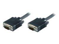 MICROCONNECT VGA-kabel - HD-15 (VGA) (hann) til HD-15 (VGA) (hann) - 10 m - formstøpt,  tommelskruer - svart (MONGG10B)